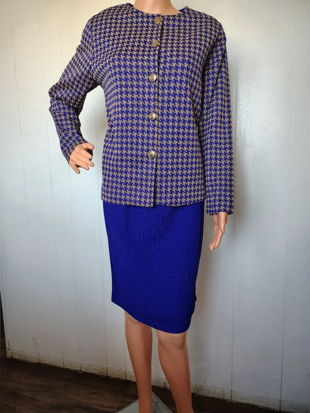 Maggie Sweet Women's Royal Blue Pencil Skirt Set Size MP